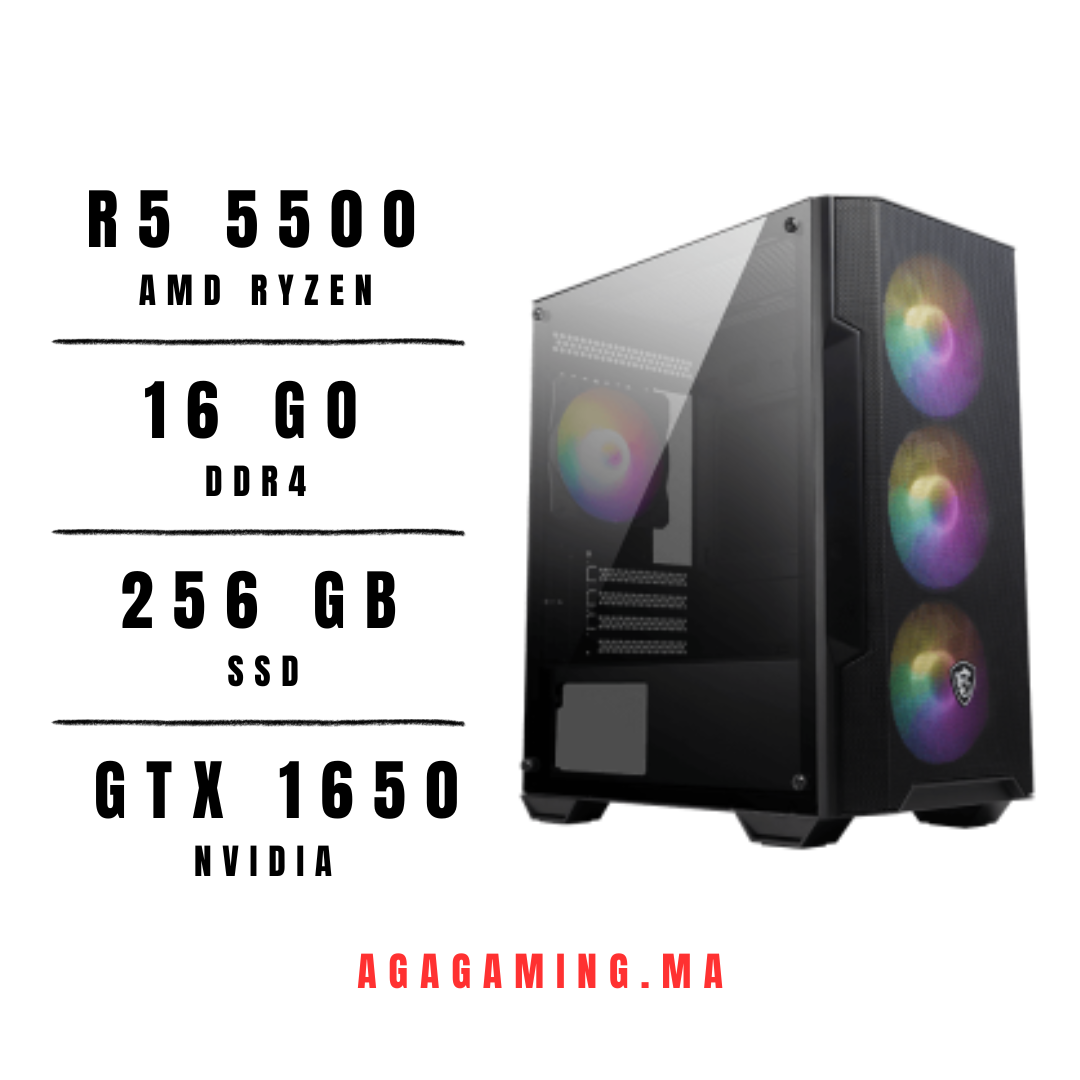 PC Gamer Ryzen 5 5500 GTX 1650 PC Gamer Ryzen 5 5500 GTX 1650